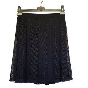 *NEW* HOT TOPIC Black Fishnet Overlay Skirt Size Small